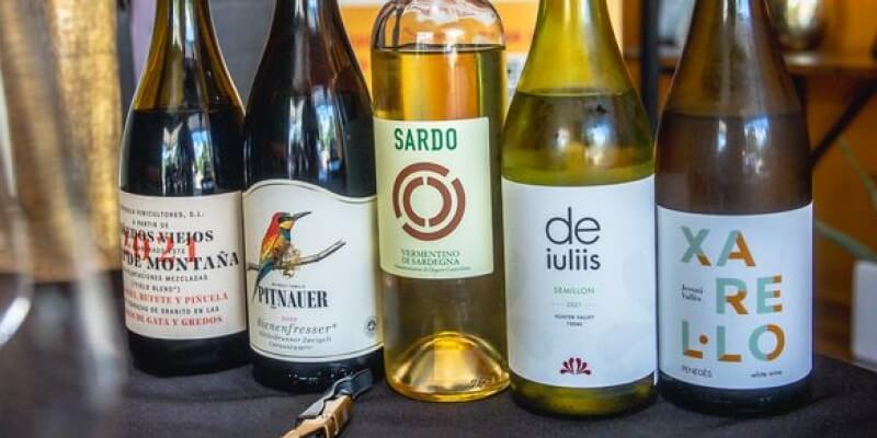 A photo of a wine club tasting profile. A sample of red and white wines are shown in the allocation.