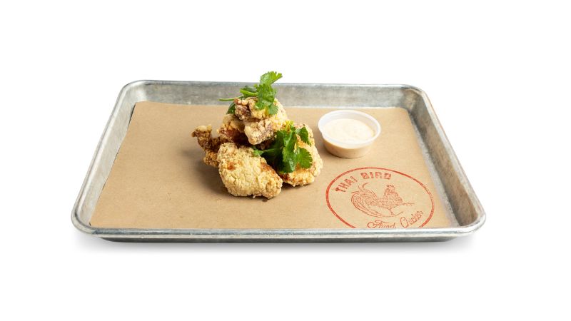 Crispy, gluten-free antibiotic free white meat chicken bites served with our creamy ginger mayo.