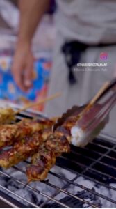 Satay skewers on the Grill